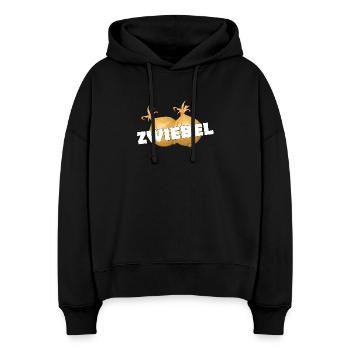 ZWIEBEL - Stanley/Stella Boxy Frauen Bio Hoodie Nora - Schwarz - Vorne