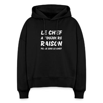 Kochen Koch Humor Koch - Stanley/Stella Boxy Frauen Bio Hoodie Nora - Schwarz - Vorne