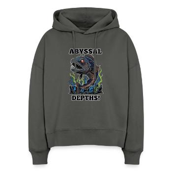 Abyssale Fische Abyssale Tiefen Wild - Stanley/Stella Boxy Frauen Bio Hoodie Nora - Anthrazit - Vorne