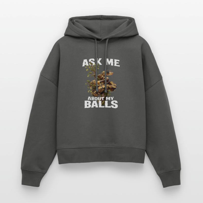 Python roi Serpents Amateurs de terrarium Python Sweat à capuche bio Nora coupe boxy Stanley/Stella Femme