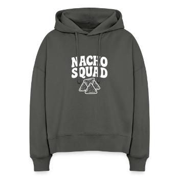 Nacho-Mannschaft - Stanley/Stella Boxy Frauen Bio Hoodie Nora - Anthrazit - Vorne