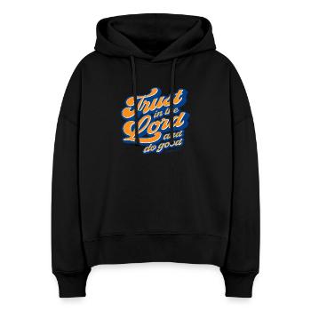 Christlicher Jesus-Gott-Anbetung-Glaube religiöse - Stanley/Stella Boxy Frauen Bio Hoodie Nora - Schwarz - Vorne