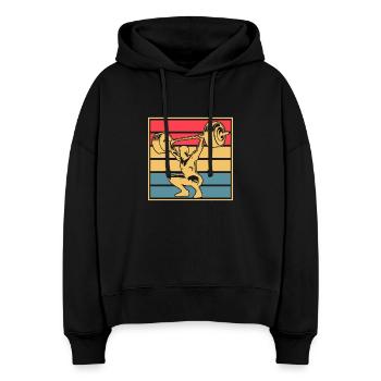 Fitness Motivation Bodybuilder Weightlifter - Stanley/Stella Boxy Women Organic Hoodie Nora - black - Front