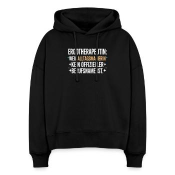 Ergotherapeutin Ergo Praxis Team Ergotherapie - Stanley/Stella Boxy Frauen Bio Hoodie Nora - Schwarz - Vorne