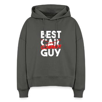 Bester Cowboy-Typ lustiger Western-Slogan - Stanley/Stella Boxy Frauen Bio Hoodie Nora - Anthrazit - Vorne