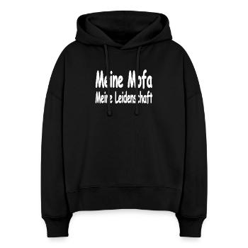 Mobylette - Sweat à capuche bio Nora coupe boxy Stanley/Stella Femme - noir - Devant
