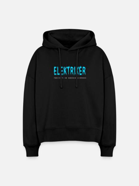 Elektriker Handwerker Design - Stanley/Stella Boxy Frauen Bio Hoodie Nora - Schwarz