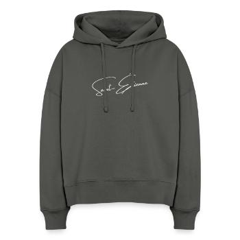 Saint-étienne - gift - hollywood - Stanley/Stella Boxy Women Organic Hoodie Nora - anthracite - Front