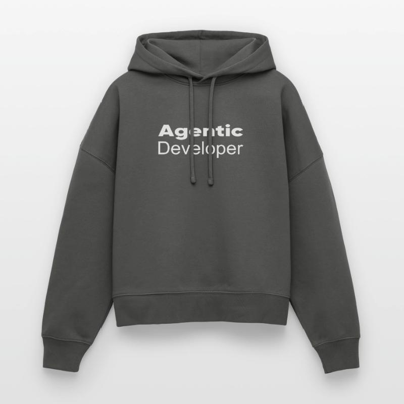 Techno-utopia: Agentic Developer Stanley/Stella Boxy Women Organic Hoodie Nora