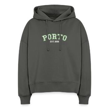 Porto Est. 2006 - Stanley/Stella Boxy Women Organic Hoodie Nora - anthracite - Front