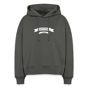 Poztupimi 993 - Sweat à capuche bio Nora coupe boxy Stanley/Stella Femme - charbon - Devant