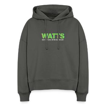 WATTS Neon Pop Art Tee - Stanley/Stella Boxy Women Organic Hoodie Nora - anthracite - Front