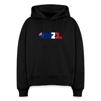 New_Zealand - Sweat à capuche bio Nora coupe boxy Stanley/Stella Femme - noir - Devant