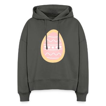 Pastell-Ostereier-Keks - Stanley/Stella Boxy Frauen Bio Hoodie Nora - Anthrazit - Vorne
