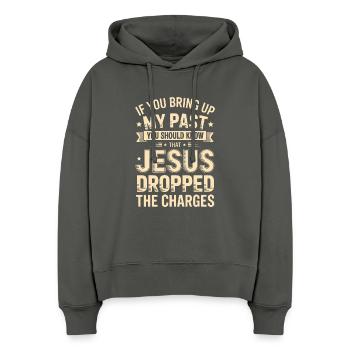 My Past: Jesus Acquitted - Stanley/Stella Boxy Women Organic Hoodie Nora - anthracite - Front