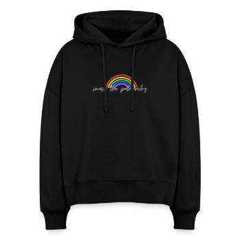 🌈 Smash the Patriarchy – Feminist Rainbow Design - Stanley/Stella Boxy Frauen Bio Hoodie Nora - Schwarz - Vorne