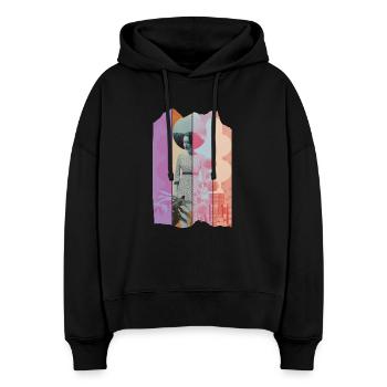 Shades of colors - Stanley/Stella Boxy Women Organic Hoodie Nora - black - Front