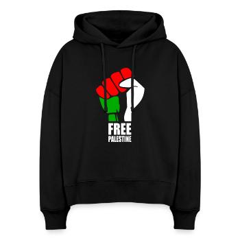 Free palestine - Stanley/Stella Boxy Frauen Bio Hoodie Nora - Schwarz - Vorne