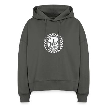 Ska Music Trumpet Swing Jazz Music Style - Stanley/Stella Boxy Women Organic Hoodie Nora - anthracite - Front