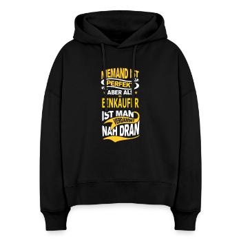EINKÄUFER - Stanley/Stella Boxy Frauen Bio Hoodie Nora - Schwarz - Vorne