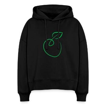 Apfel - Stanley/Stella Boxy Frauen Bio Hoodie Nora - Schwarz - Vorne