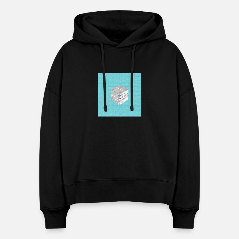Artboard 1 - Sweat à capuche bio Nora coupe boxy Stanley/Stella Femme - noir