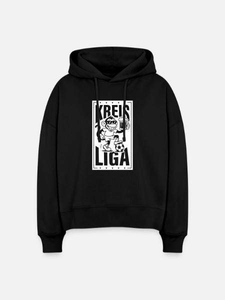 Kreisliga Fussball Affe - Stanley/Stella Boxy Frauen Bio Hoodie Nora - Schwarz