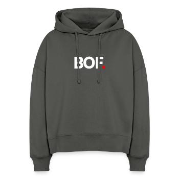 FRO | Minimalistischer humoristischer Ausdruck - Stanley/Stella Boxy Frauen Bio Hoodie Nora - Anthrazit - Vorne