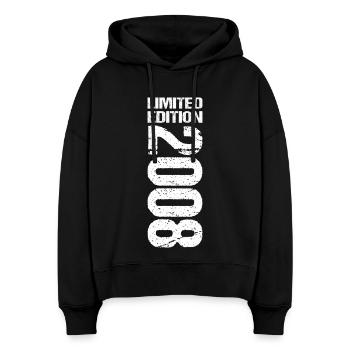 18. Geburtstag 2008 Limited Edition - Stanley/Stella Boxy Frauen Bio Hoodie Nora - Schwarz - Vorne