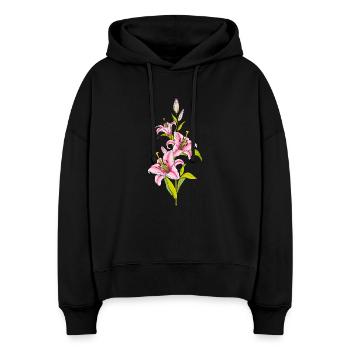 Lily - Stanley/Stella Boxy Women Organic Hoodie Nora - black - Front