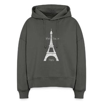 Eiffel Tower (dark) - Stanley/Stella Boxy Frauen Bio Hoodie Nora - Anthrazit - Vorne