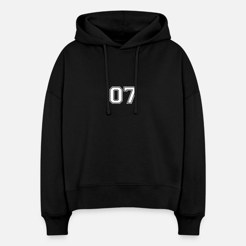 07 - Sweat à capuche bio Nora coupe boxy Stanley/Stella Femme - noir