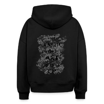 le monde sans art est juste hein | Banksy | citation - Sweat à capuche bio Nora coupe boxy Stanley/Stella Femme - noir - Dos