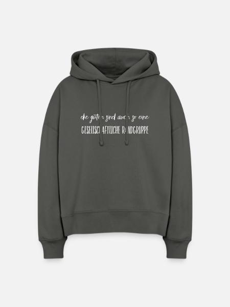 Lustiger Spruch - Stanley/Stella Boxy Frauen Bio Hoodie Nora - Anthrazit