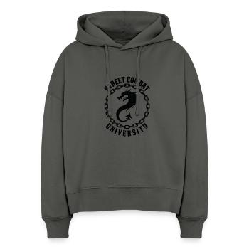 Street Combat University - Stanley/Stella Boxy Women Organic Hoodie Nora - anthracite - Front