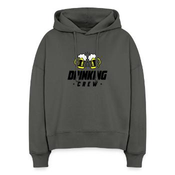 Drinking Crew Bier - Stanley/Stella Boxy Frauen Bio Hoodie Nora - Anthrazit - Vorne