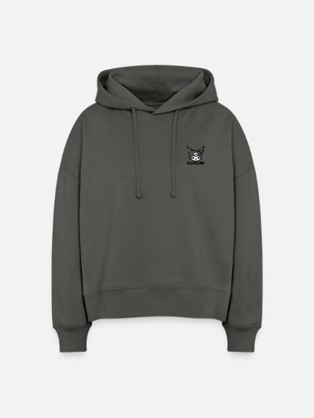 Kuromi Stick Portrait - Stanley/Stella Boxy Frauen Bio Hoodie Nora - Anthrazit