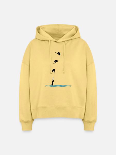 Turmspringen - Stanley/Stella Boxy Frauen Bio Hoodie Nora - Hellgelb