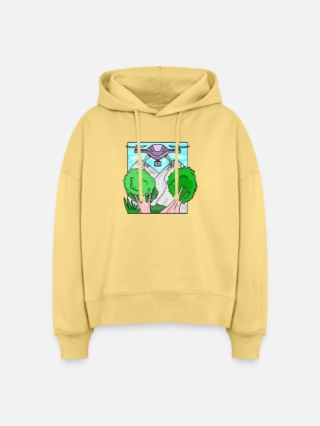 Drone Drohne Drohnen - Stanley/Stella Boxy Frauen Bio Hoodie Nora - Hellgelb