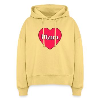 Mama Hart - Stanley/Stella Boxy Frauen Bio Hoodie Nora - Hellgelb - Vorne