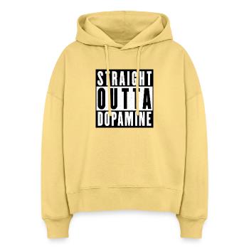 Dopamine Boost Bold Typography - Stanley/Stella Boxy Women Organic Hoodie Nora - washed yellow - Front