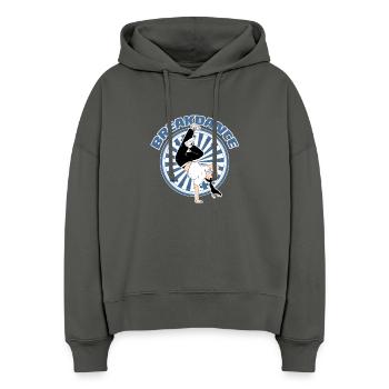 Breakdance  - Stanley/Stella Boxy Frauen Bio Hoodie Nora - Anthrazit - Vorne