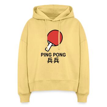 Tischtennisschläger – Tischtennis - Stanley/Stella Boxy Frauen Bio Hoodie Nora - Hellgelb - Vorne