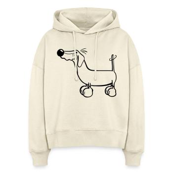 Der Dackel - Stanley/Stella Boxy Frauen Bio Hoodie Nora - Natur - Vorne