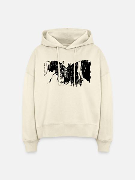 wunderschöne Tinker Reiten Pferde - Stanley/Stella Boxy Frauen Bio Hoodie Nora - Natur