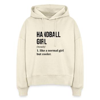 Handball Handball Handball - Stanley/Stella Boxy Frauen Bio Hoodie Nora - Natur - Vorne