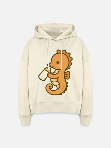 Seepferdchen-Schnuckel - Stanley/Stella Boxy Frauen Bio Hoodie Nora - Natur