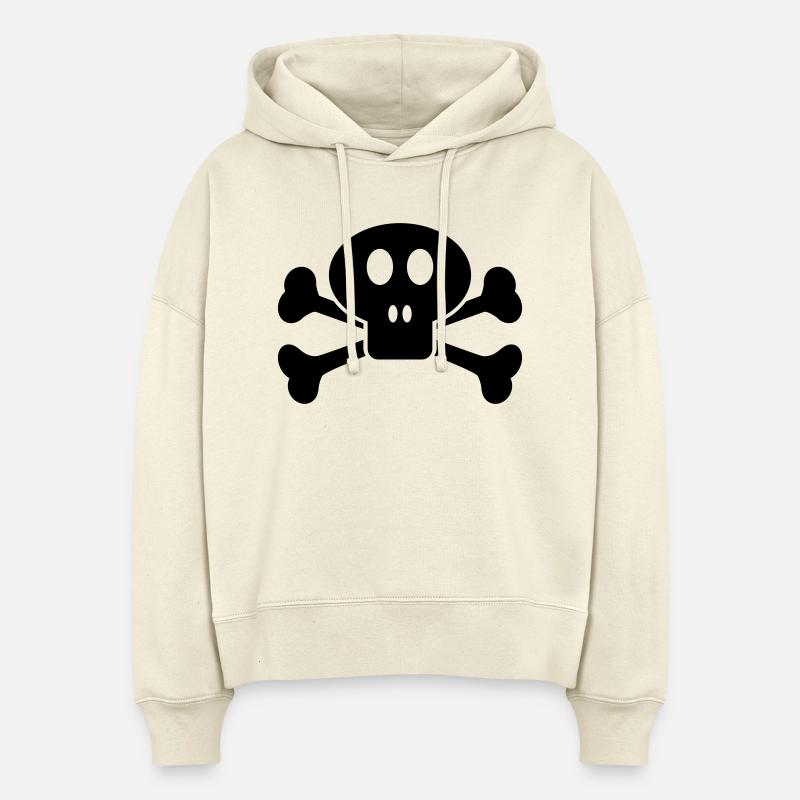 SKULL & BONES 2 - Sweat à capuche bio Nora coupe boxy Stanley/Stella Femme - écru doux
