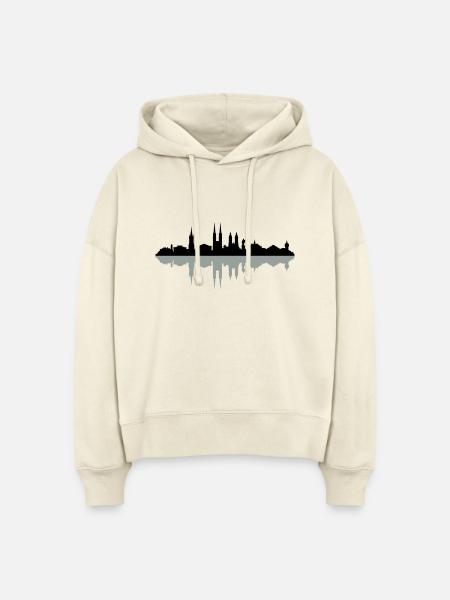 Skyline Halle Schatten - Stanley/Stella Boxy Frauen Bio Hoodie Nora - Natur