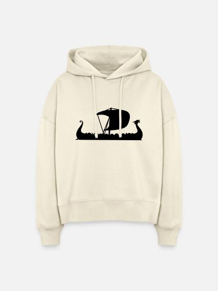 drakkar Wikingerschiff - Stanley/Stella Boxy Frauen Bio Hoodie Nora - Natur
